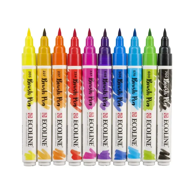 Miniatura: Akvarelové perá - Royal Talens - Ecoline Brush Pen - sada 10ks