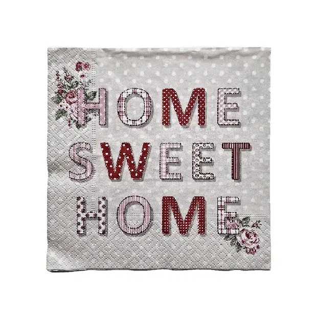Servítka - Home Sweet Home s kvetmi