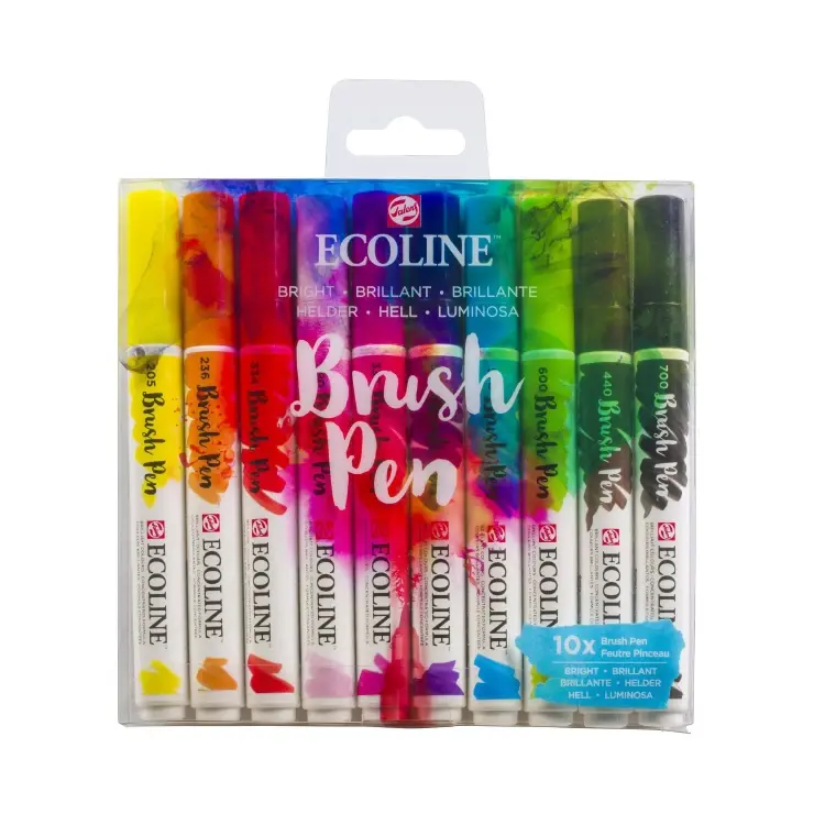 Miniatura: Akvarelové perá - Royal Talens - Ecoline Brush Pen - sada 10ks