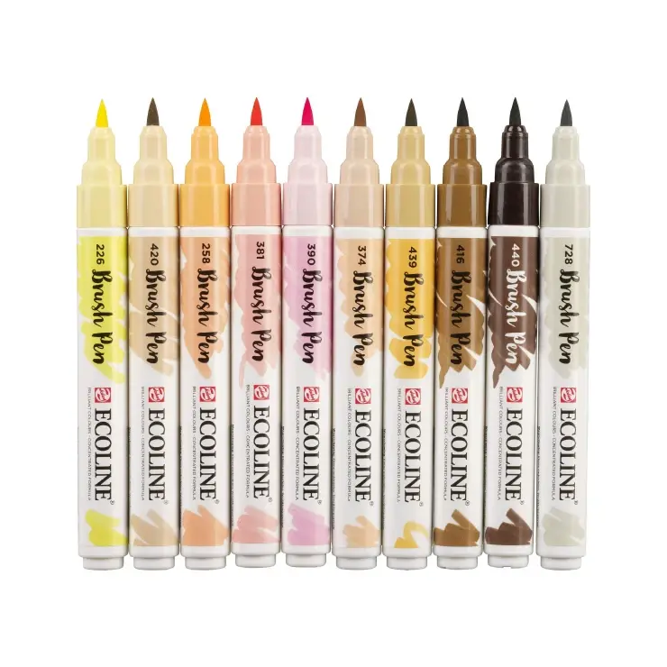 Miniatura: Akvarelové perá - Royal Talens - Ecoline Brush Pen - sada 10ks