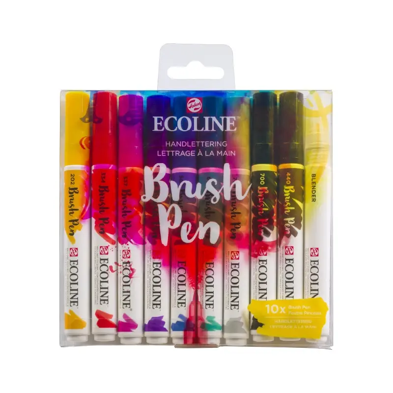 Miniatura: Akvarelové perá - Royal Talens - Ecoline Brush Pen - sada 10ks