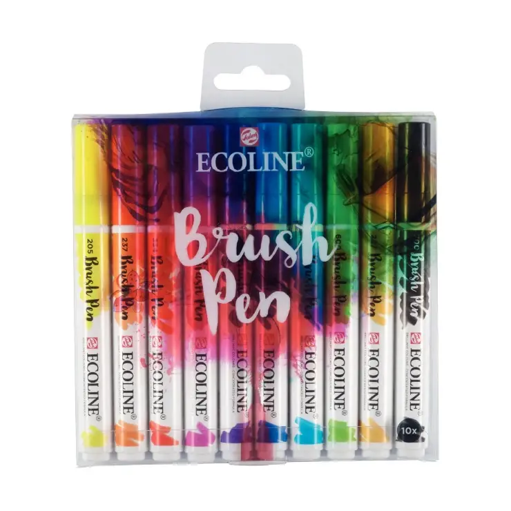 Miniatura: Akvarelové perá - Royal Talens - Ecoline Brush Pen - sada 10ks