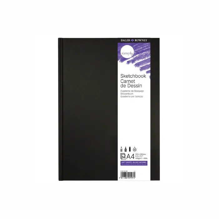 Daler-Rowney Simply sketchbook - skicár/blok - 100g/m2 - na suché techniky