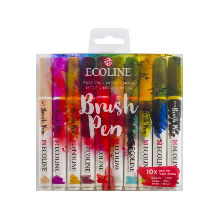 Miniatura: Akvarelové perá - Royal Talens - Ecoline Brush Pen - sada 10ks