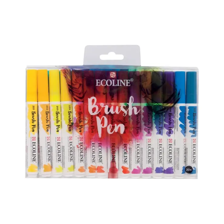 Miniatura: Akvarelové perá - Royal Talens - Ecoline Brush Pen - sada 15ks/20ks/30ks