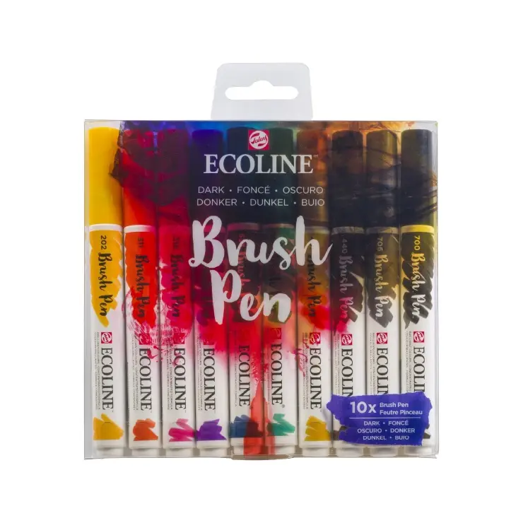 Miniatura: Akvarelové perá - Royal Talens - Ecoline Brush Pen - sada 10ks