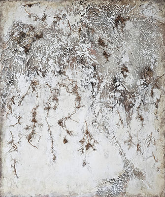 Title: From Roots into Stillness, abstract schilderij van Elisabeth Veerbeek