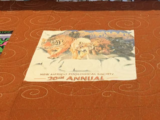 Customers T shirt quilt...Duke City Marathon..Run for the Zoo..Quilting it in Stars and Swirls#BlueS