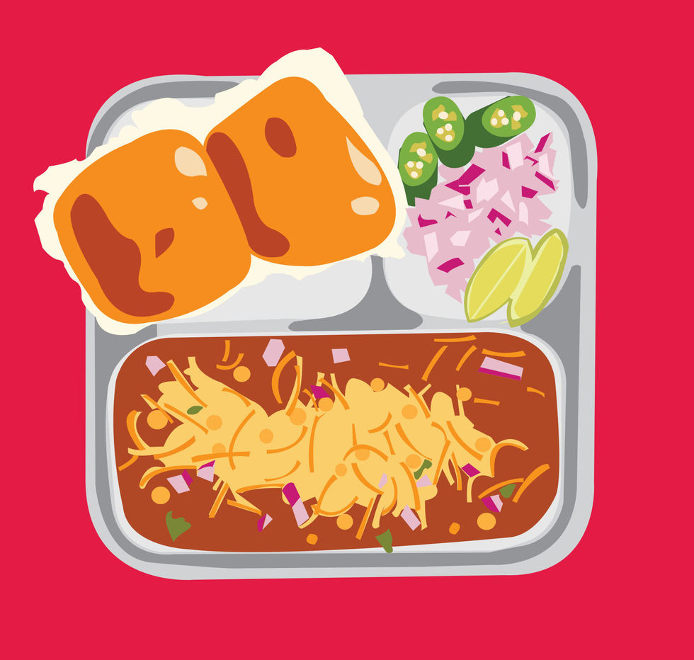 These prints were created as part of the "Heritage of Pune City" collection, drawing inspiration from the distinctive features that define and distinguish this city, contributing to its unique identity. Here is the common yet delicious food found in local stalls known as Misal.