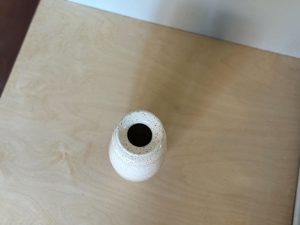 Thumbnail: Gloss White Speckled Vase #4
