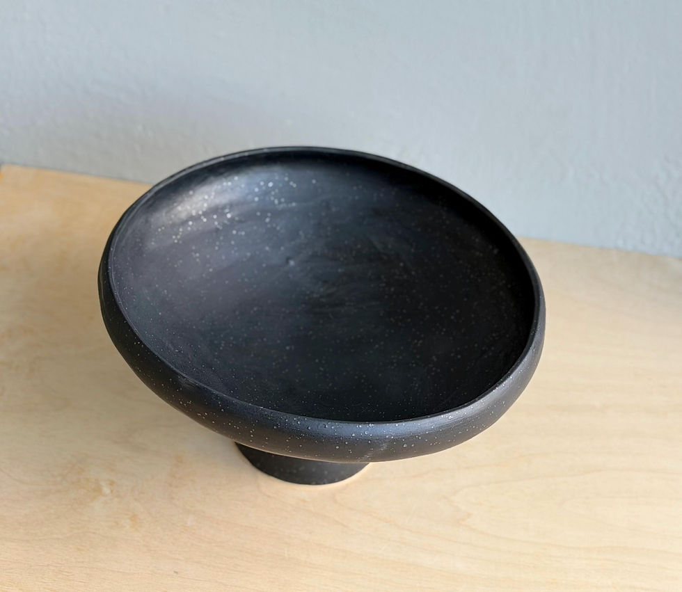 Thumbnail: Matte Black Speckled Fruit Bowl #4