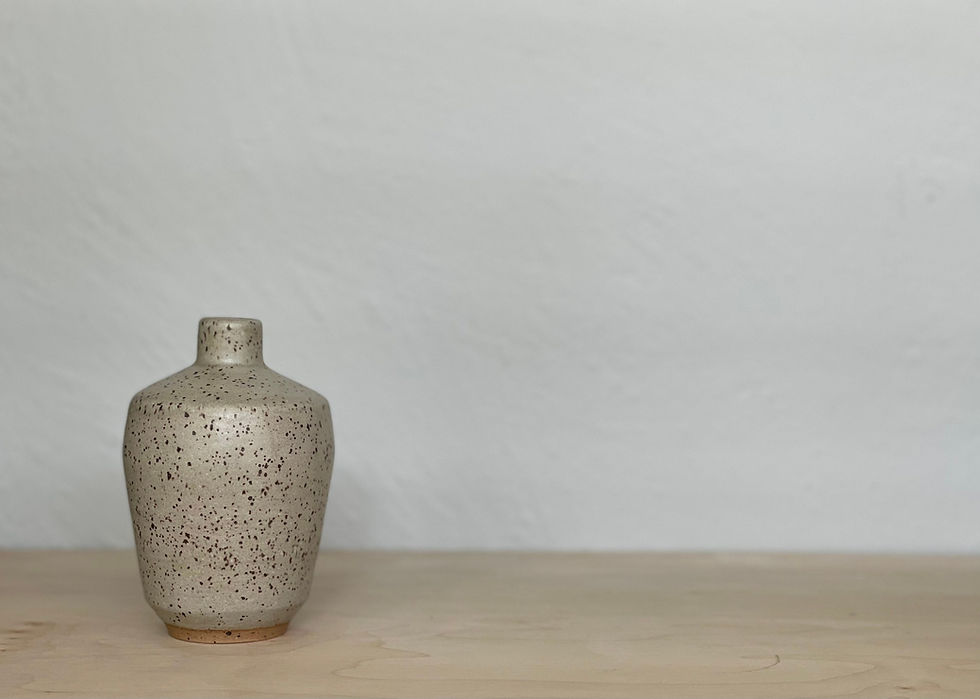 Thumbnail: London Fog Speckled Bud Vase #1