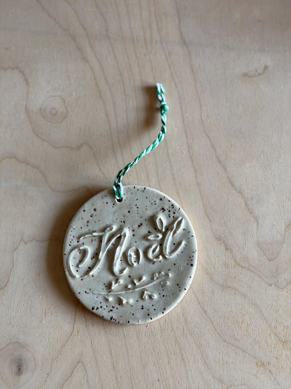 Thumbnail: Winter Day Speckled Noel Ornament #1