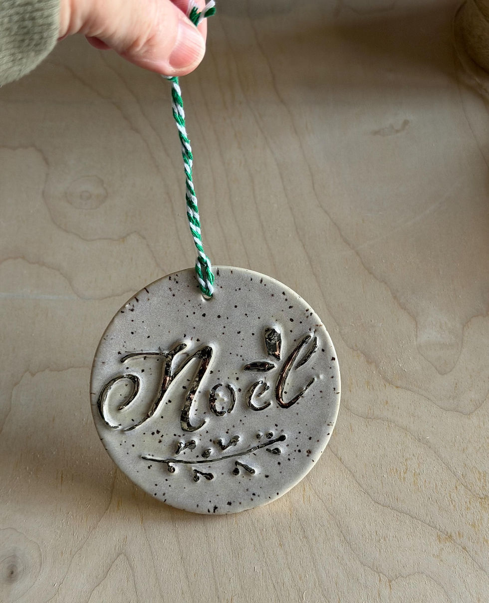 Thumbnail: Rainier & Silver Speckled Noel Ornament #1