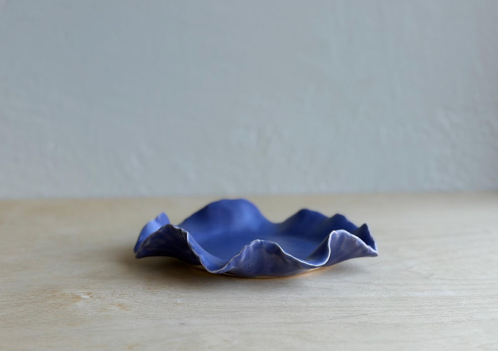 Thumbnail: Speckled Periwinkle Round Plate #4