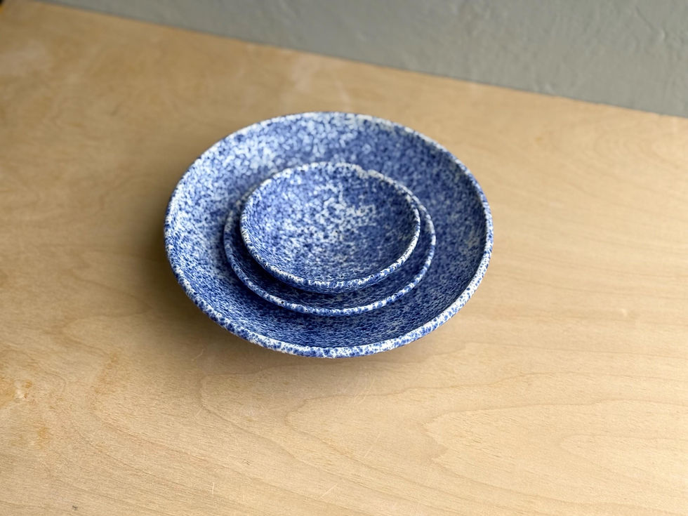 Thumbnail: Speckled Blue Splatterware Bowl #6