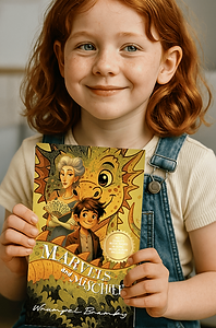 wonder wing books girl holding marvel and mischief