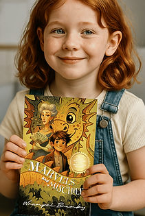wonder wing books girl holding marvel and mischief