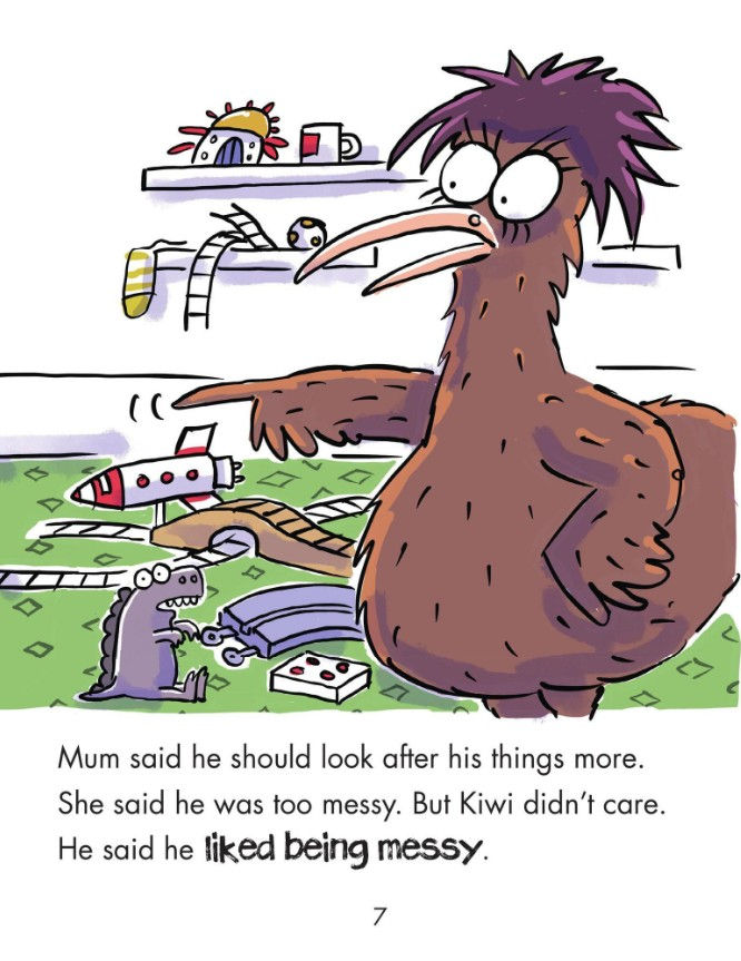 Thumbnail: Kiwi Tidies Up - A book about being messy