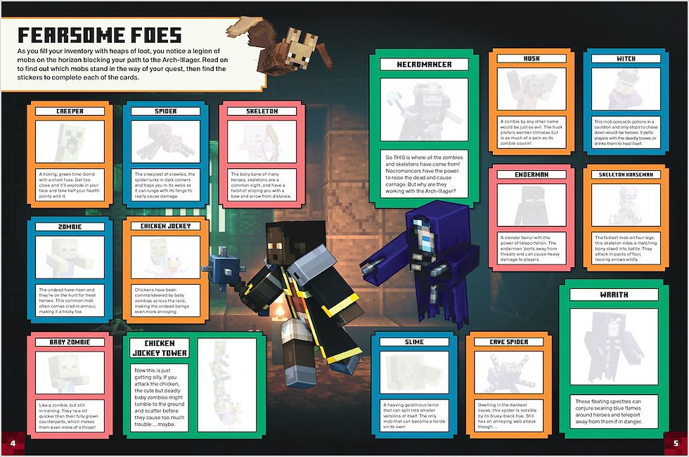 Minecraft Dungeons Sticker Book