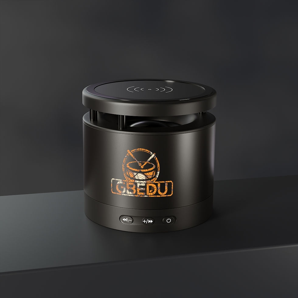 Thumbnail: Gbedu Metal Bluetooth Speaker and Wireless Charging Pad