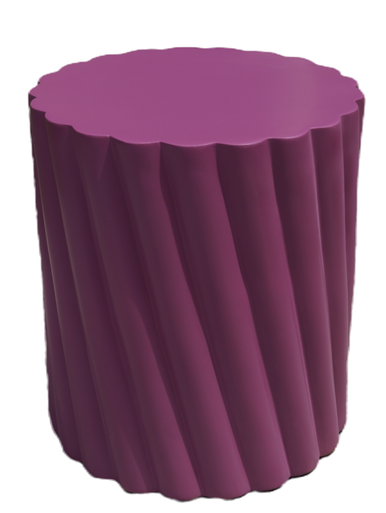 Scalloped Edge Pink Side Table (2)