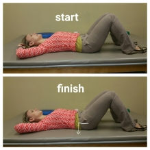 a picture of a person performing pelvic-tilt exercises for low back pain