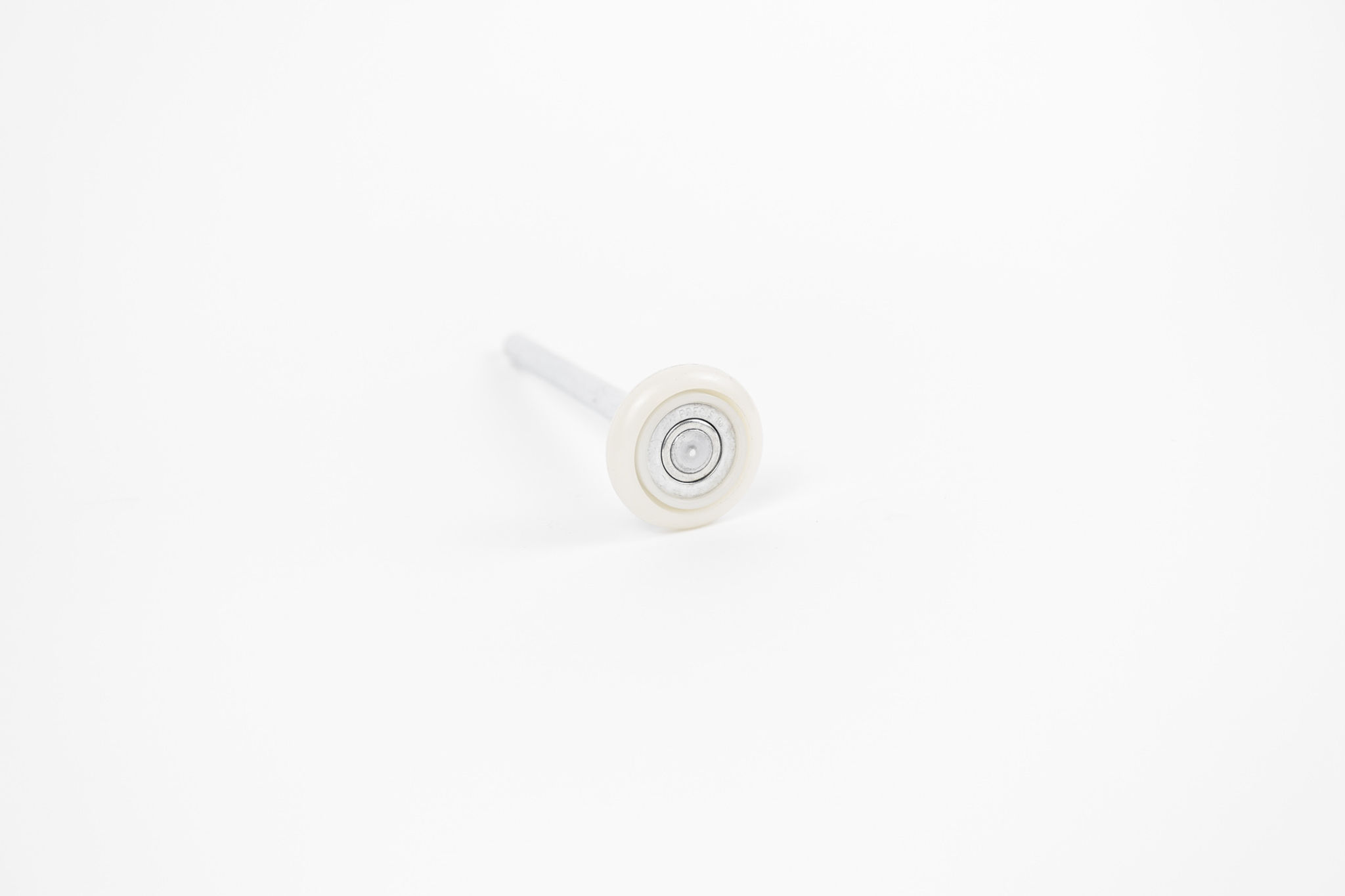 White 2 inch nylon garage door roller with stem