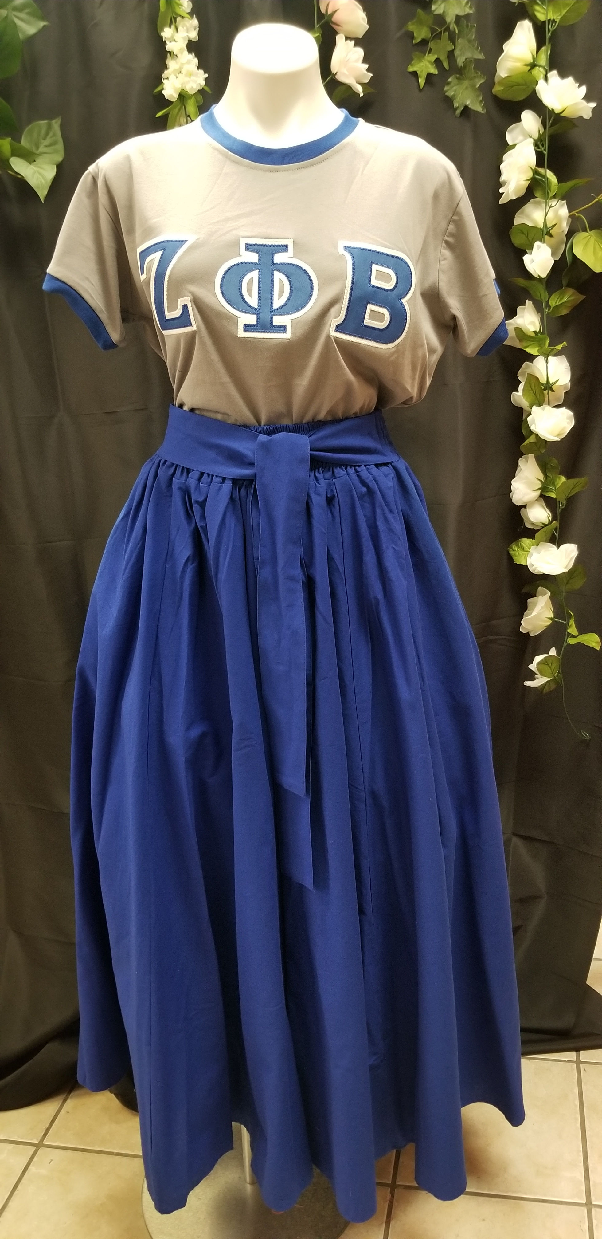 Maxi Circle Skirt-Blue
