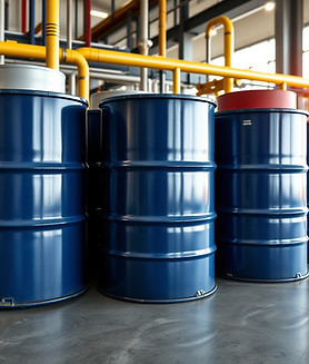 Drums of lubricant engine oil l in a refinary storage,.jpg