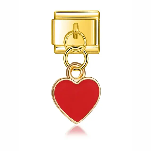 charm corazón dorado