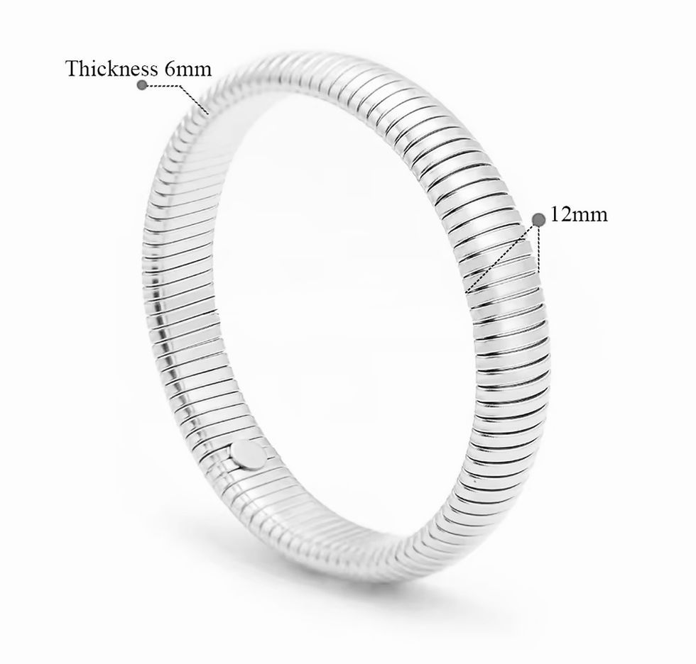 Miniatura: pulsera elastica plateada
