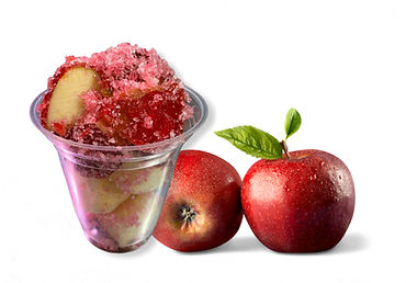 カットしたりんご飴