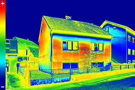 Infrared thermovision image showing lack