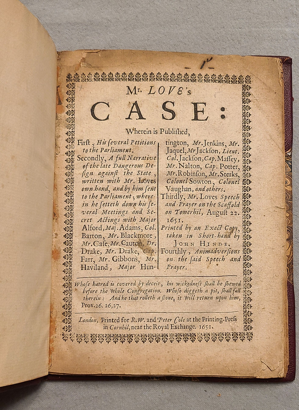 Mr Love's Case
