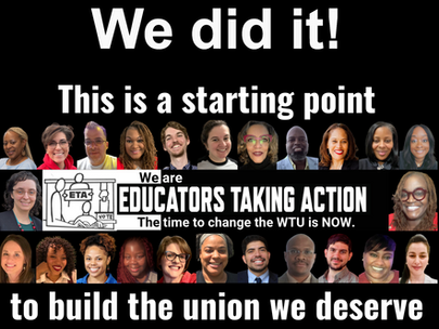 Educators Taking Action will lead the WTU SY25-28