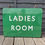 Thumbnail: Early Railway double sided LADIES ROOM Enamel Sign with hanging eyelets 24"x18"