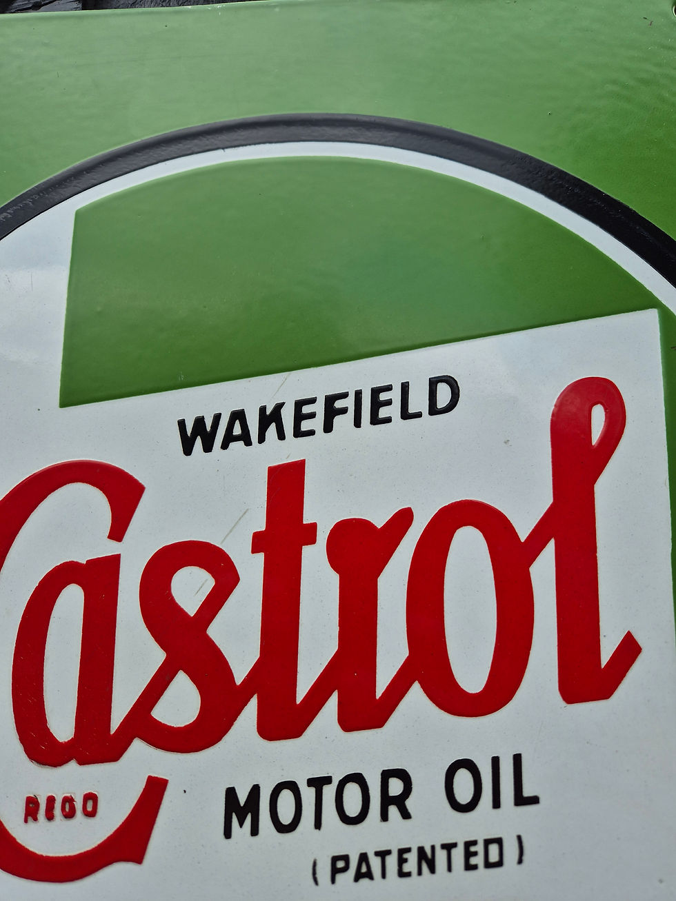 Thumbnail: 1940s CASTROL MOTOR OIL porcelain/enamel sign 18.5” x 16.5”