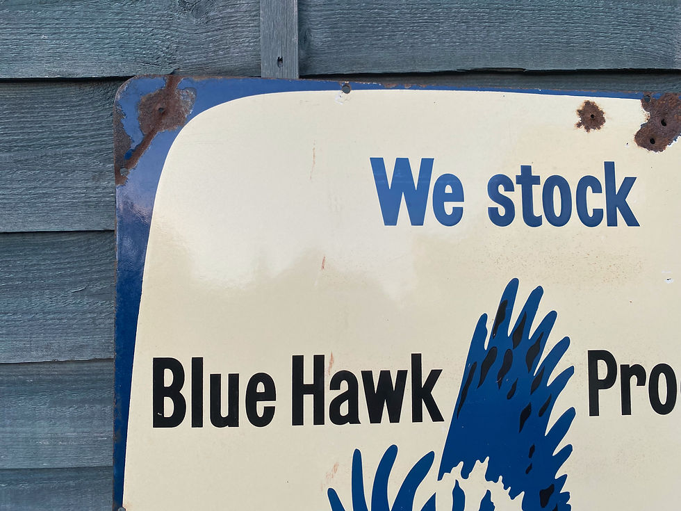 Thumbnail: Original Blue Hawk Products Paramount Thistle Enamel Sign 36" x 24"