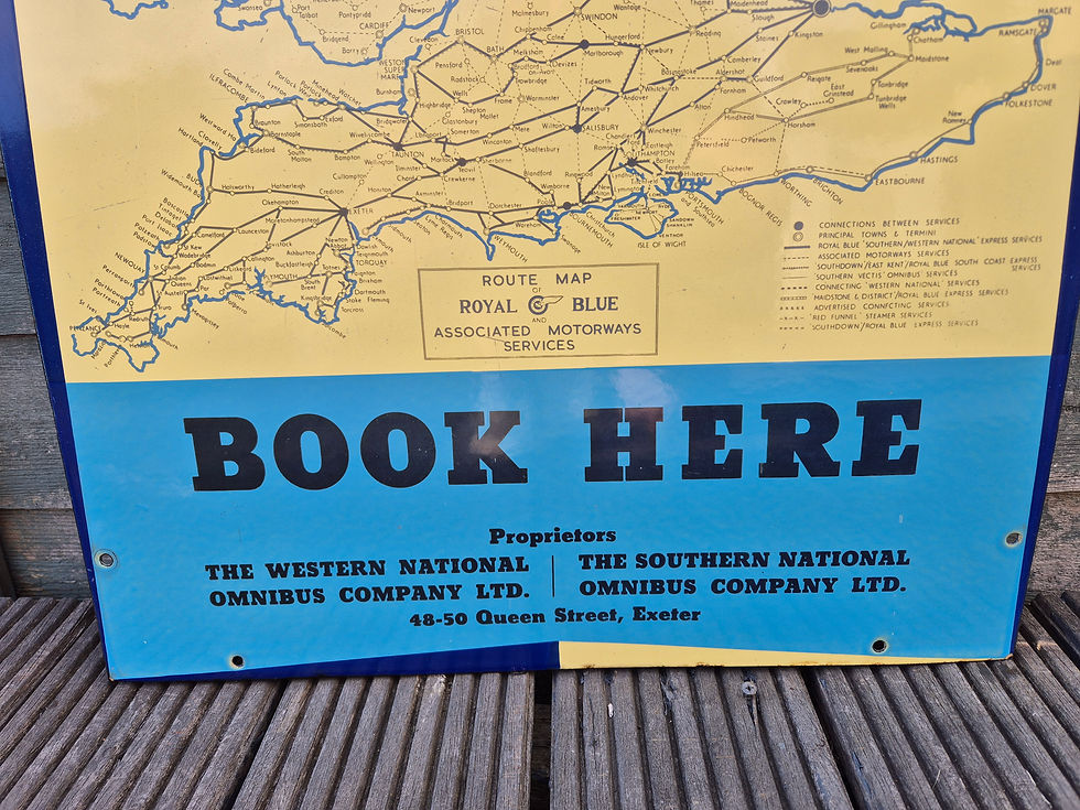 Thumbnail: Genuine ROYAL BLUE EXPRESS SERVICES Enamel Sign 30" x 20"