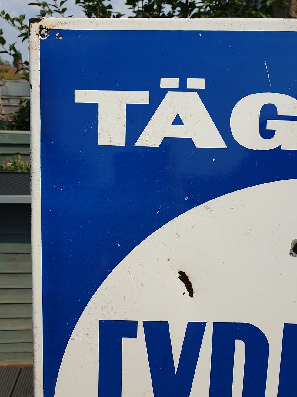 Thumbnail: 1960 TAGLICH EXPRESS LESEN Enamel Sign Metal Advertising Porcelain LARGE 39"x26"