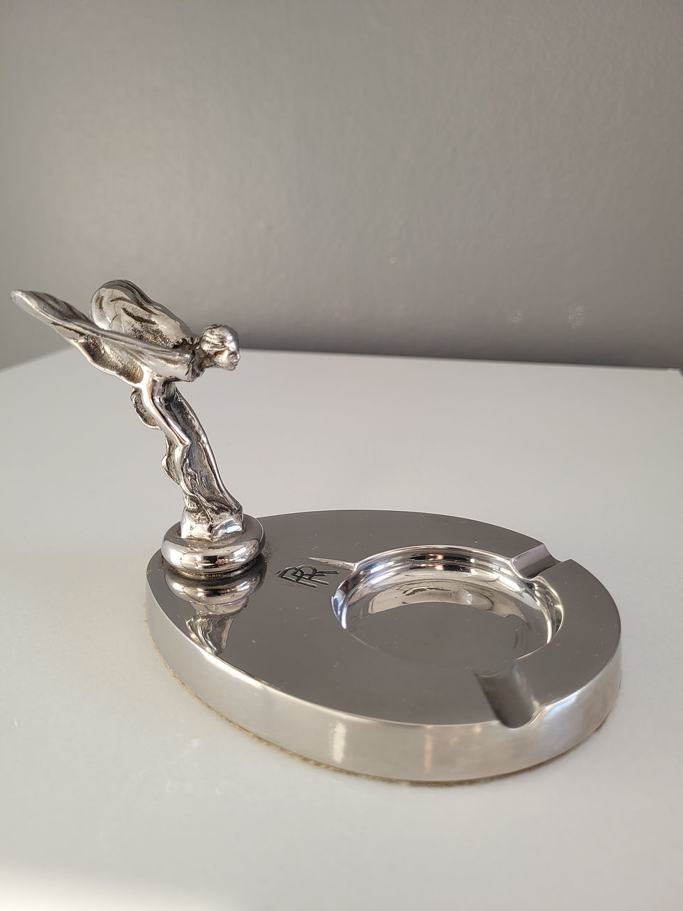 Thumbnail: Genuine Rolls Royce RR Silver Lady Spirit Of Ecstasy 1970's Chrome Ashtray