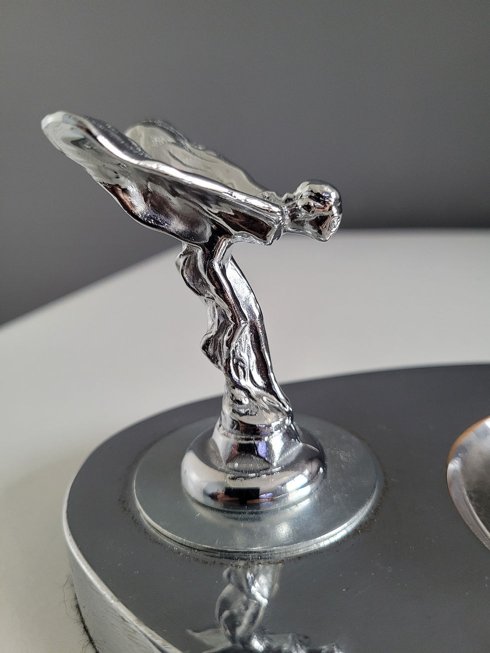 Thumbnail: Genuine Rolls Royce RR Silver Lady Spirit Of Ecstasy 1970's Chrome Ashtray Large
