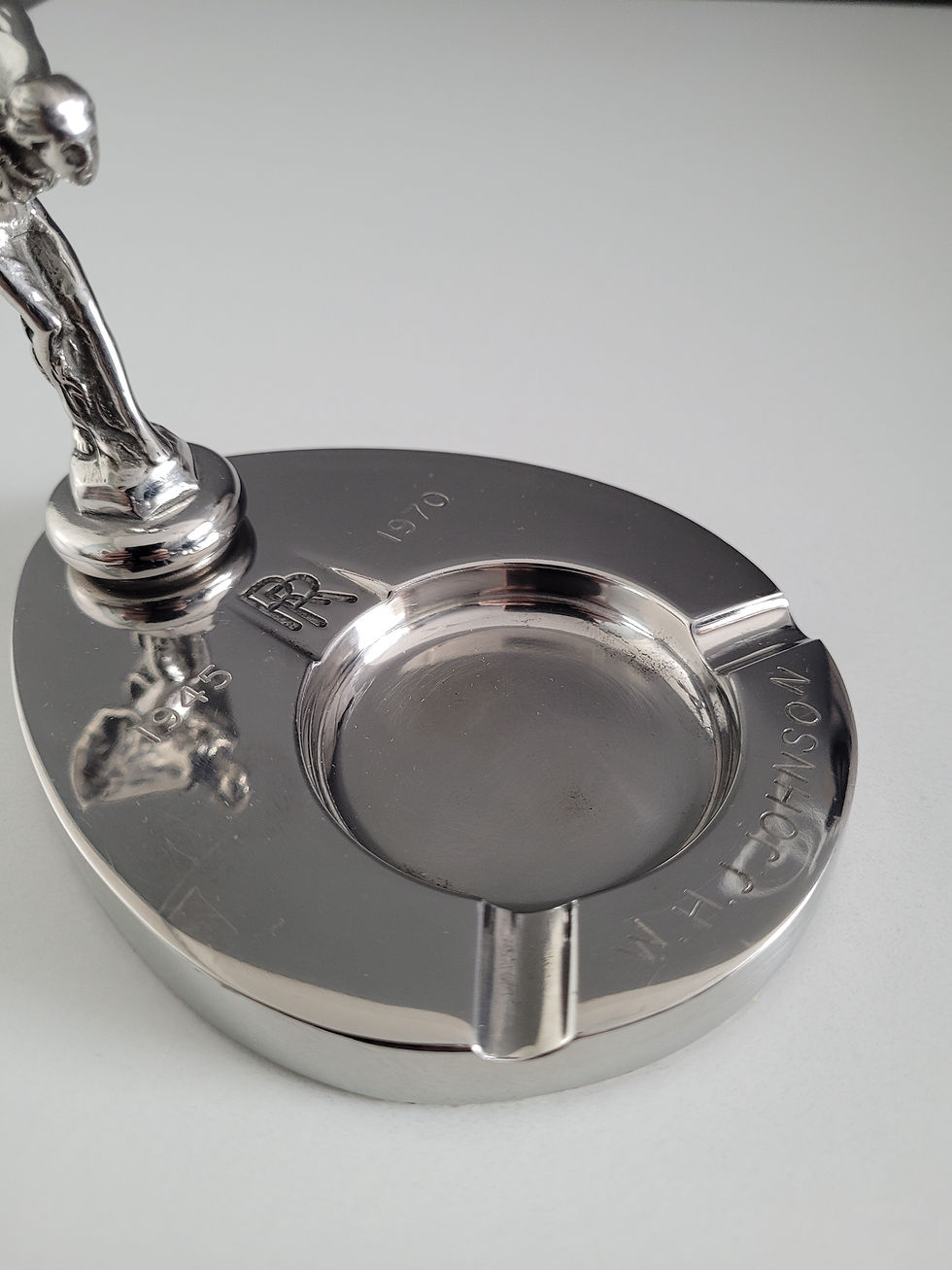 Thumbnail: Genuine Rolls Royce RR Silver Lady Spirit Of Ecstasy 1970's Chrome Ashtray
