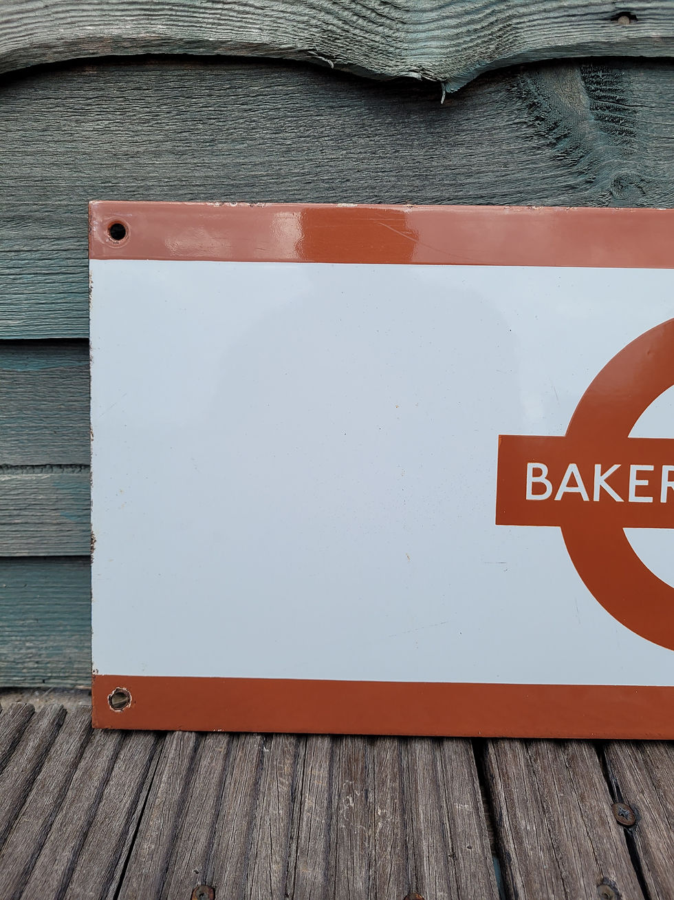 Thumbnail: Genuine London Underground BAKERLOO LINE Enamel Sign 23" x 9"