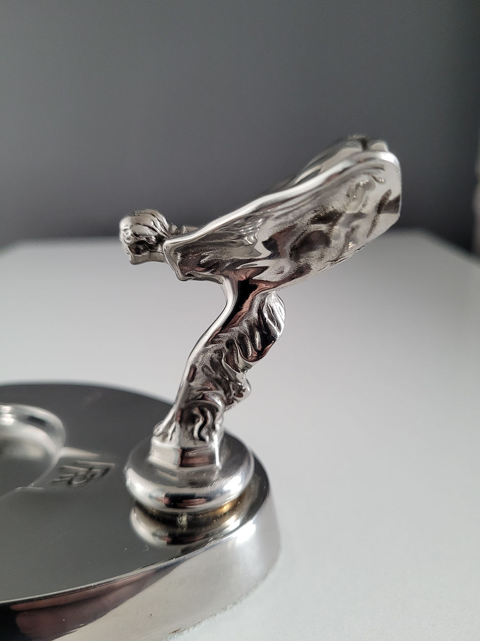 Thumbnail: Genuine Rolls Royce RR Silver Lady Spirit Of Ecstasy 1970's Chrome Ashtray
