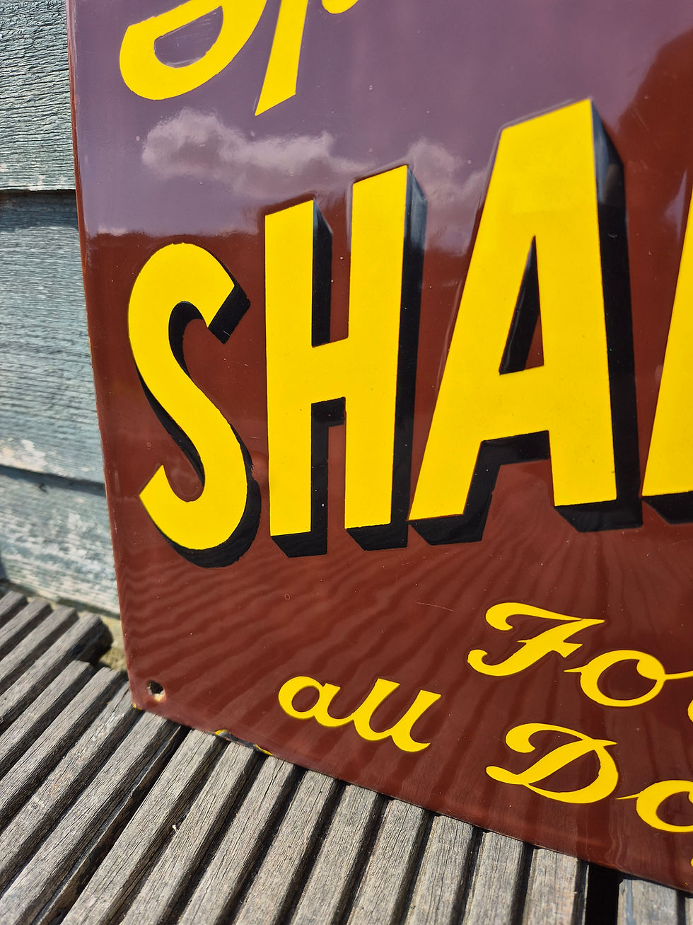 Thumbnail: Early Genuine SPILLERS SHAPES enamel sign 12” x 12”