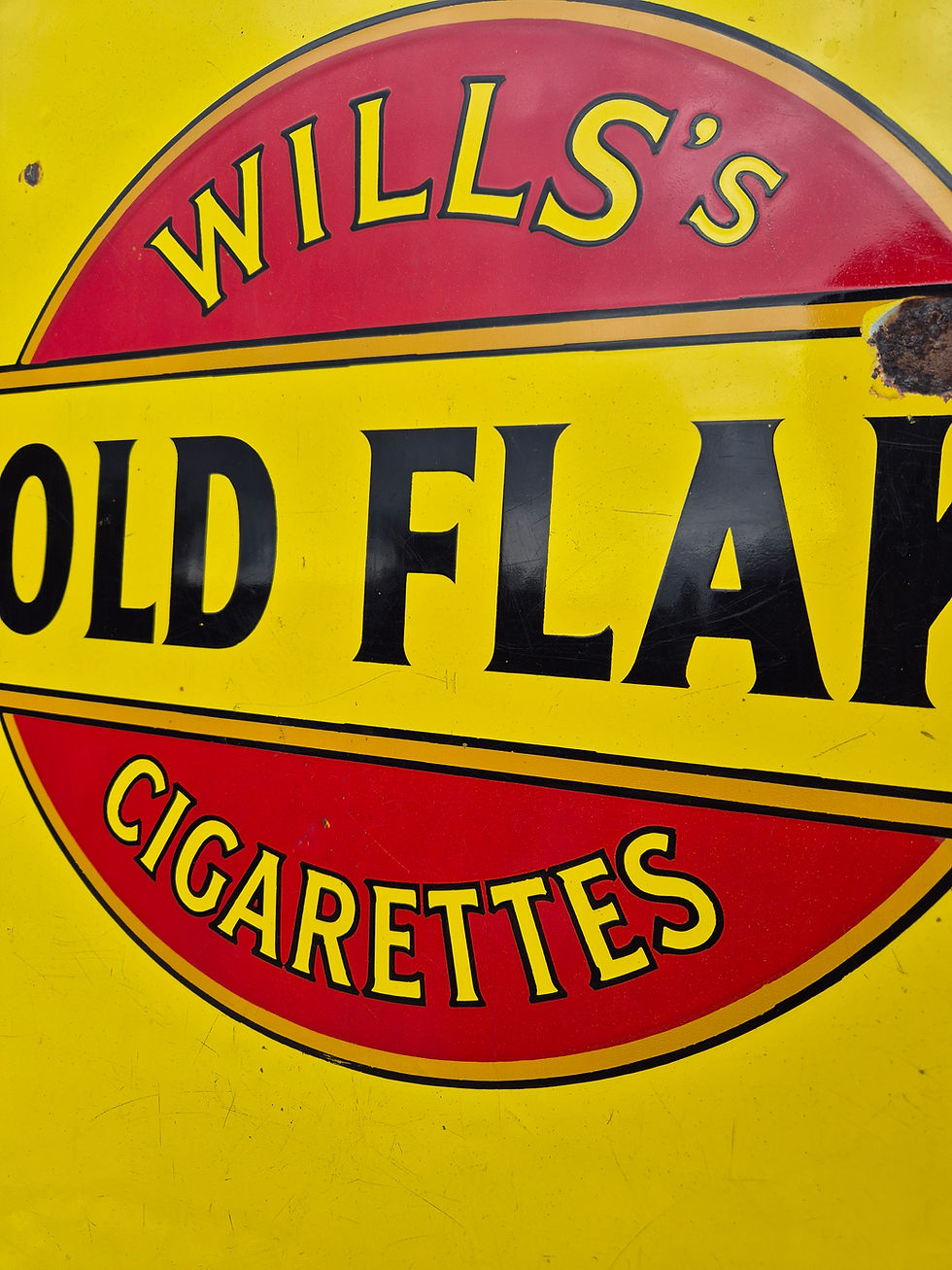Thumbnail: Genuine 1930's WILLS GOLD FLAKE enamel sign 36" x 24"