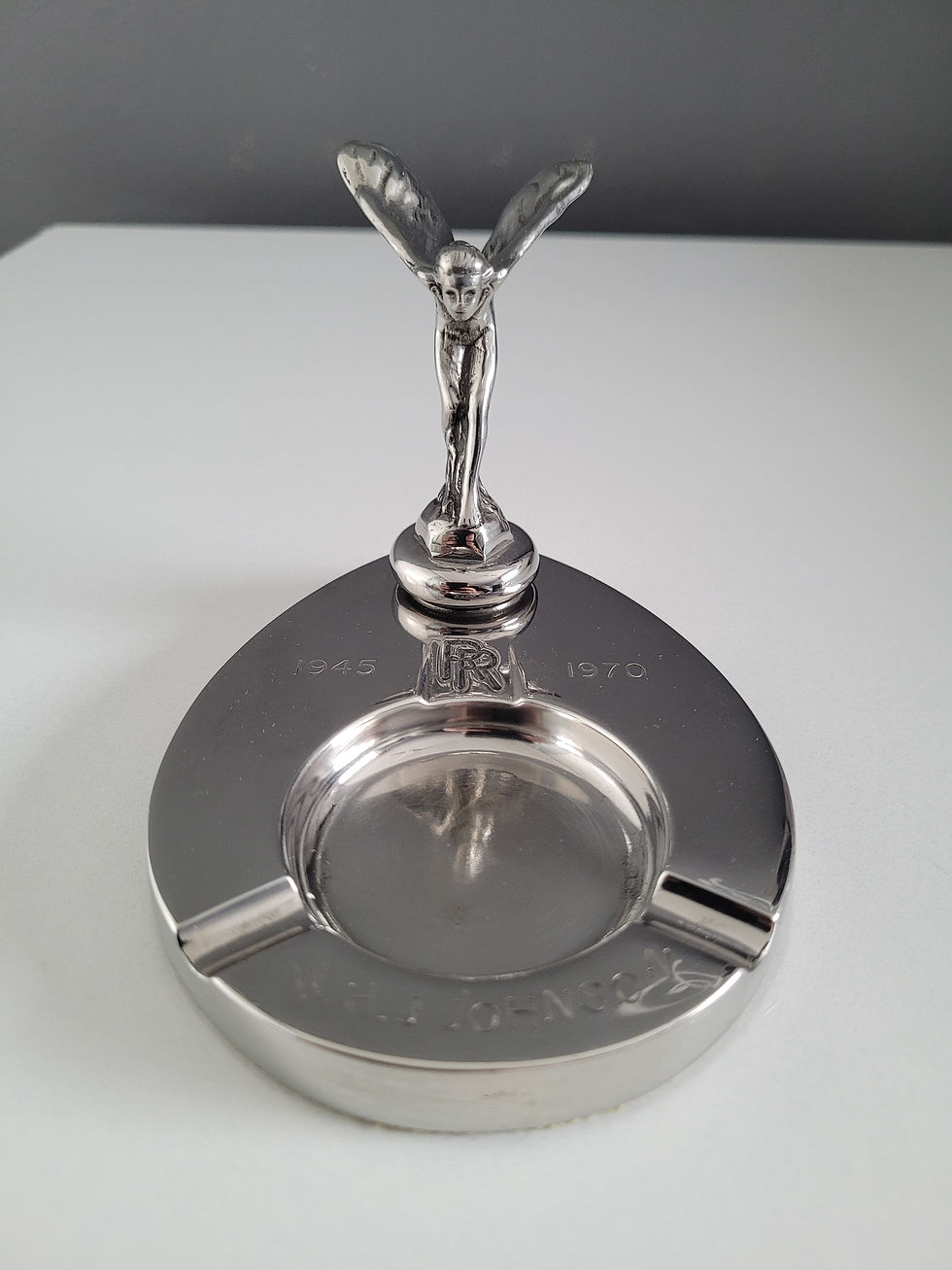 Thumbnail: Genuine Rolls Royce RR Silver Lady Spirit Of Ecstasy 1970's Chrome Ashtray