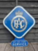 Thumbnail: Genuine 1930's Double sided RAC SERVICE enamel sign 27 x 22"